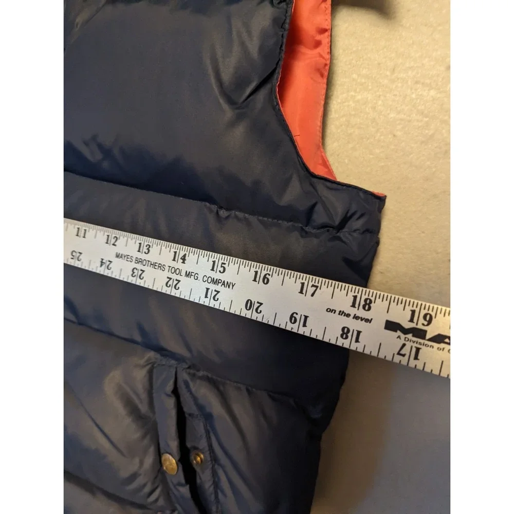 Gap Puffer Vest Youth Girls XXL (14-16) Navy Blue Down Snap Zip Sleeveless Quilt